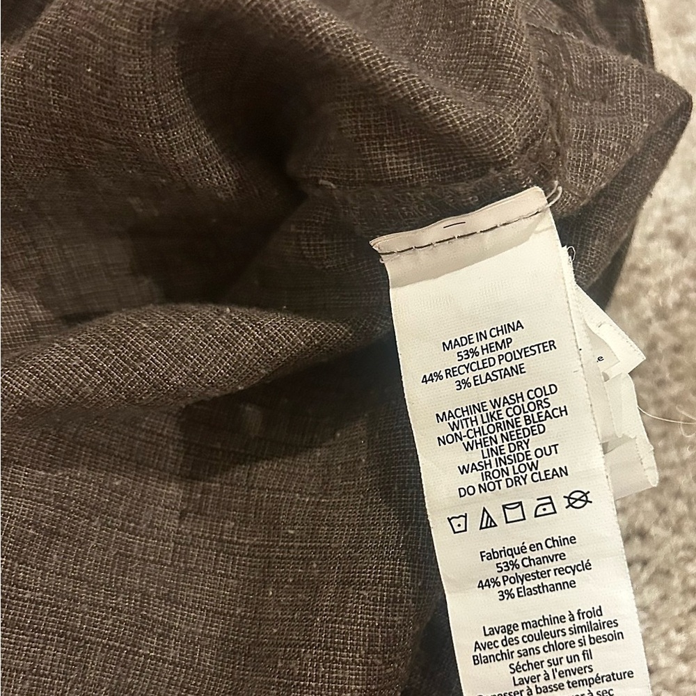 Prana Men’s Brown Flat Front Hemp Cargo Shorts Casual Style Sz. L - Picture 6 of 12